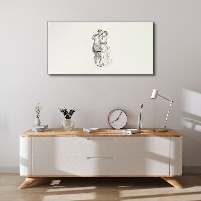 Tableau toile imprimée Danser dans la lueur blanche