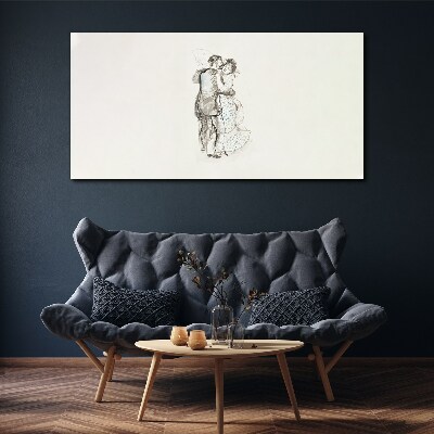 Tableau toile imprimée Danser dans la lueur blanche