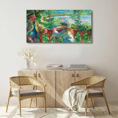 Tableau imprimé sur toile Un après-midi d'été au bord de la rivière