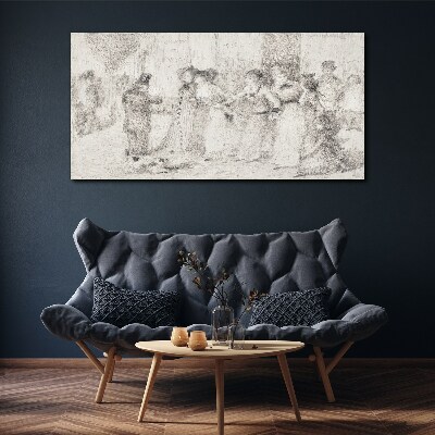 Tableau sur toile Une scène de la vie urbaine