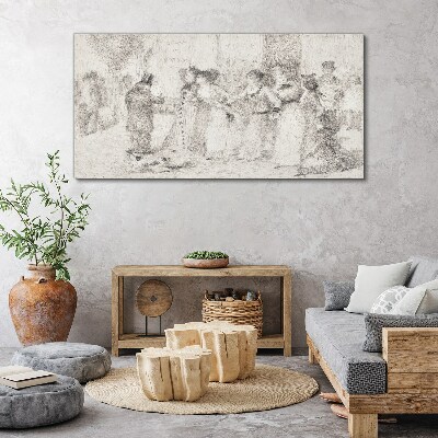 Tableau sur toile Une scène de la vie urbaine