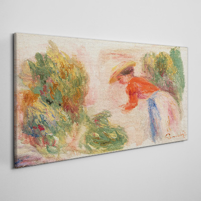 Tableau toile imprimée Travailler dans le jardin