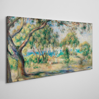 Tableau imprimé sur toile Paysage d'été au bord de l'eau