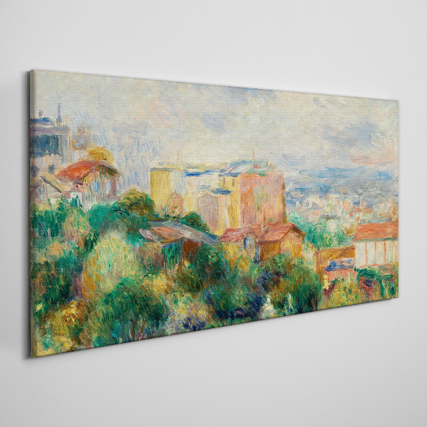 Tableau toile imprimée Paysage urbain aux tons pastel