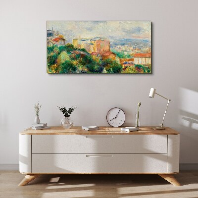 Tableau toile imprimée Paysage urbain aux tons pastel