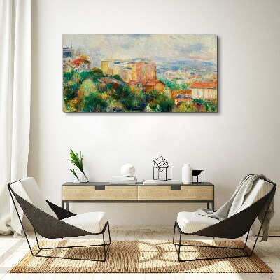 Tableau toile imprimée Paysage urbain aux tons pastel