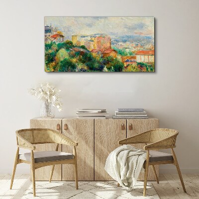 Tableau toile imprimée Paysage urbain aux tons pastel