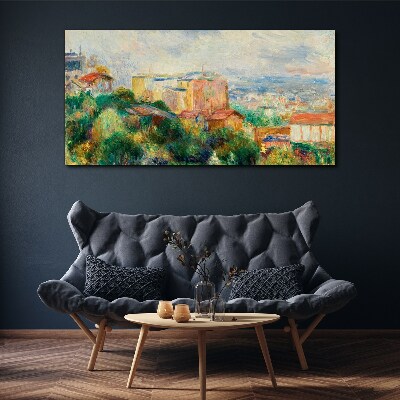 Tableau toile imprimée Paysage urbain aux tons pastel