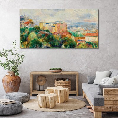 Tableau toile imprimée Paysage urbain aux tons pastel