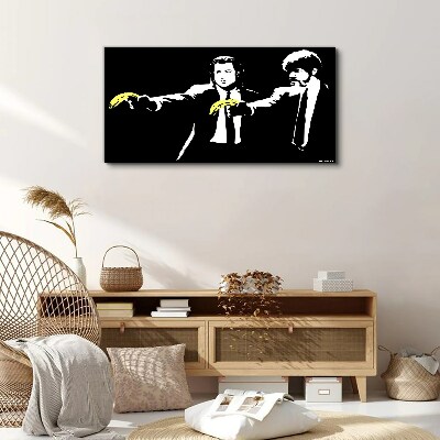 Tableau toile imprimée Bananes pop art