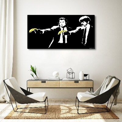 Tableau toile imprimée Bananes pop art