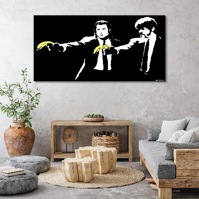 Tableau toile imprimée Bananes pop art