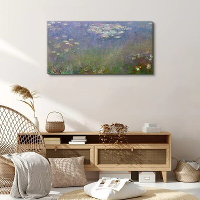Tableau imprimé sur toile Reflets lilas dans l'eau