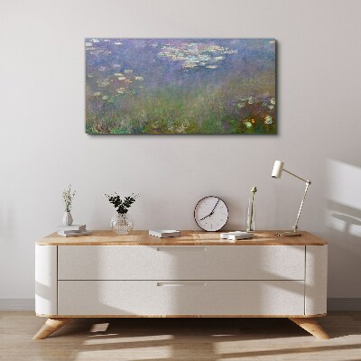 Tableau imprimé sur toile Reflets lilas dans l'eau