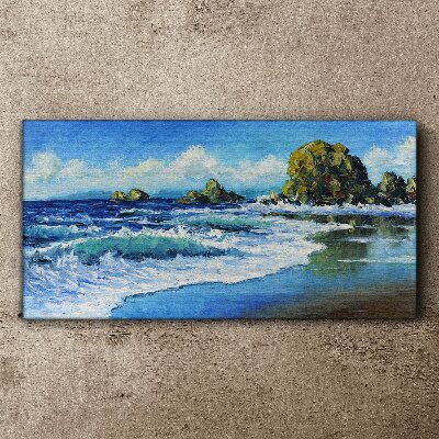 Tableau toile imprimée Mer calme par une journée ensoleillée