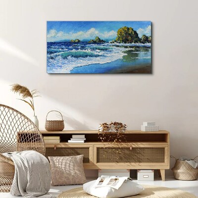 Tableau toile imprimée Mer calme par une journée ensoleillée