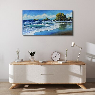 Tableau toile imprimée Mer calme par une journée ensoleillée