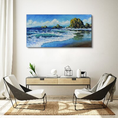 Tableau toile imprimée Mer calme par une journée ensoleillée