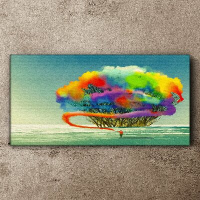 Tableau imprimé sur toile Un rêve coloré sur un arbre