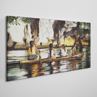 Tableau sur toile Reflets de l'eau de la vie quotidienne