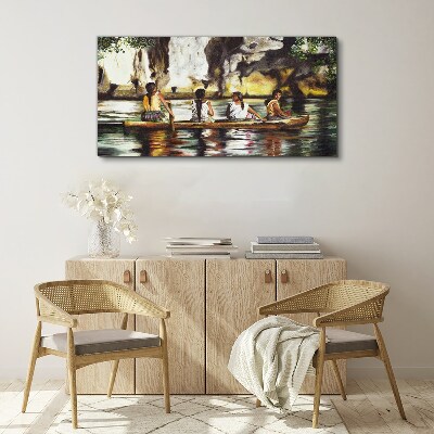 Tableau sur toile Reflets de l'eau de la vie quotidienne