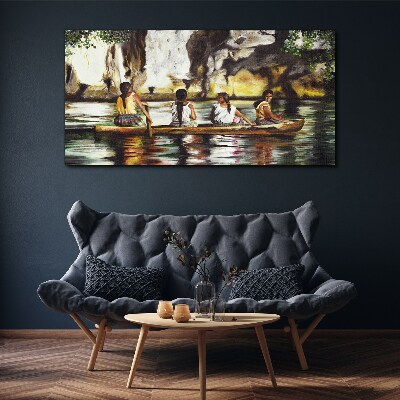 Tableau sur toile Reflets de l'eau de la vie quotidienne