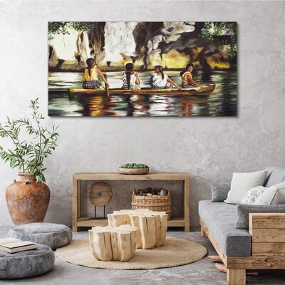 Tableau sur toile Reflets de l'eau de la vie quotidienne