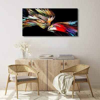 Tableau toile imprimée L'union des âmes colorées