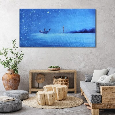 Tableau sur toile Un havre de paix aux tons bleus