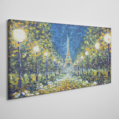 Tableau sur toile Une soirée à Paris