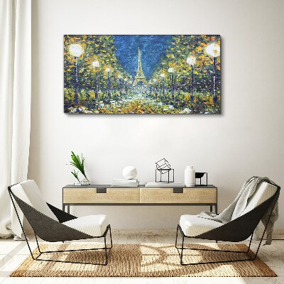 Tableau sur toile Une soirée à Paris