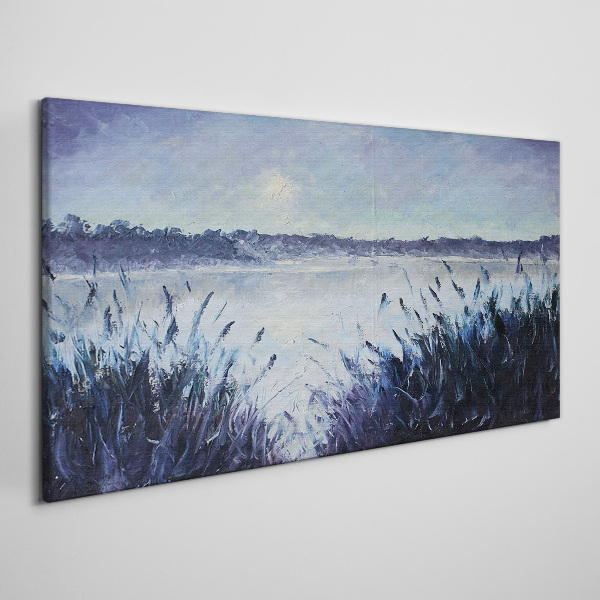 Tableau sur toile Une matinée tranquille au bord du lac