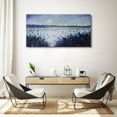 Tableau sur toile Une matinée tranquille au bord du lac