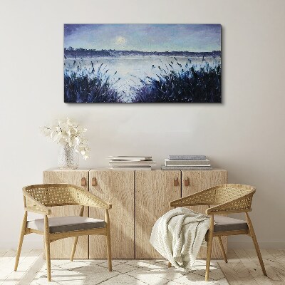 Tableau sur toile Une matinée tranquille au bord du lac