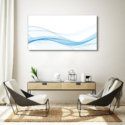 Tableau toile imprimée Des vagues aux nuances de bleu