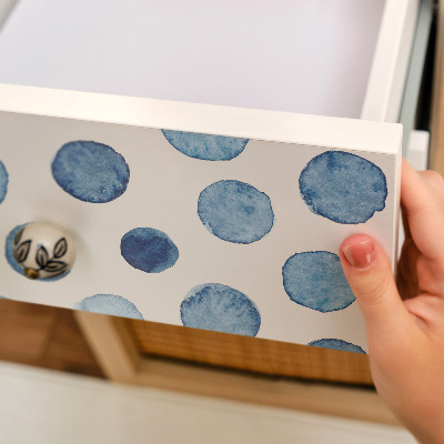 Film adhésif décoratif pour meuble Points bleus