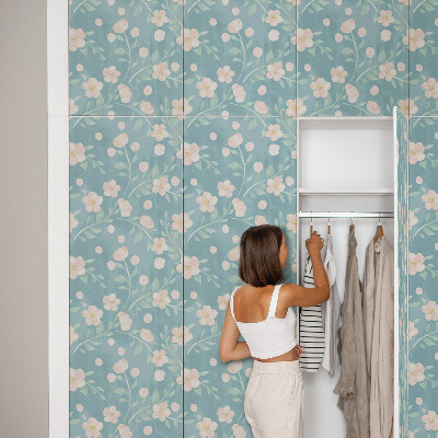 Revêtement adhésif pour meuble motif floral