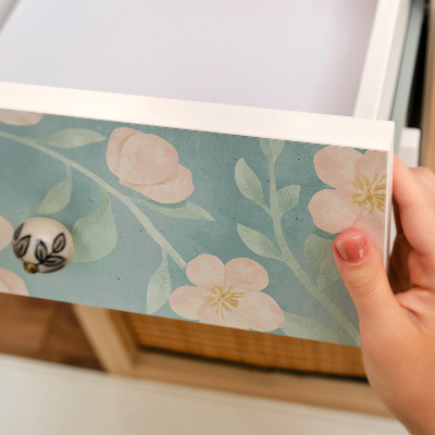 Revêtement adhésif pour meuble motif floral