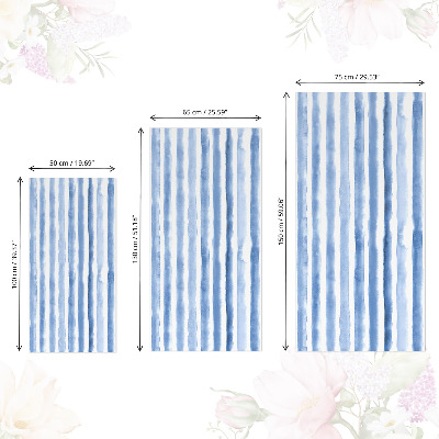 Papier peint adhésif pour meuble rayures bleues