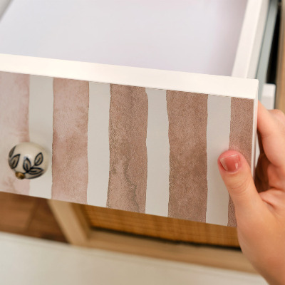 Papier peint adhésif pour meuble rayures beiges