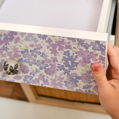 Papier peint adhésif pour meuble fleurs colorées