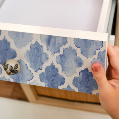 Revêtement adhésif pour meuble mosaïque à l'aquarelle