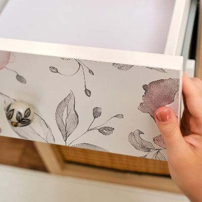 Adhésif pour meuble fleurs pastel