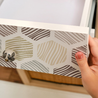 Papier peint adhésif pour meuble mosaïque hexagonale