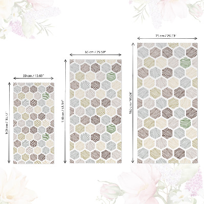 Papier peint adhésif pour meuble mosaïque hexagonale