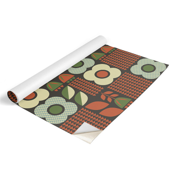 Papier adhésif pour meuble folklore des fleurs