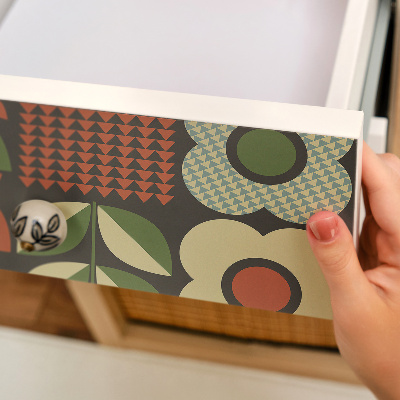 Papier adhésif pour meuble folklore des fleurs