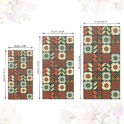 Papier adhésif pour meuble folklore des fleurs