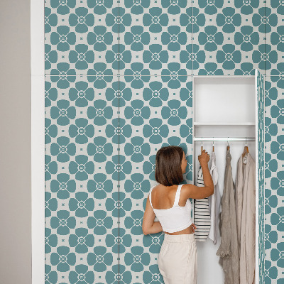 Papier adhésif pour meuble géométrie florale