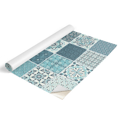 Film adhésif décoratif pour meuble Carreaux turquoise